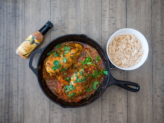 Spicy Thai Chicken Coconut Curry with Pineapple Reaper Hot Sauce