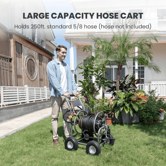 Garden Hose Reel Cart-4 Wheels-Heavy Duty