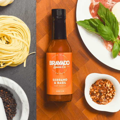 SALSA PICANTE DE SERRANO Y ALBAHACA