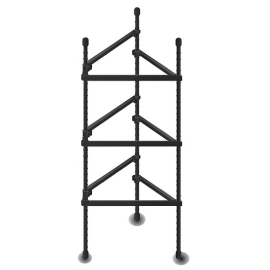 Black vegetable cage on a white background