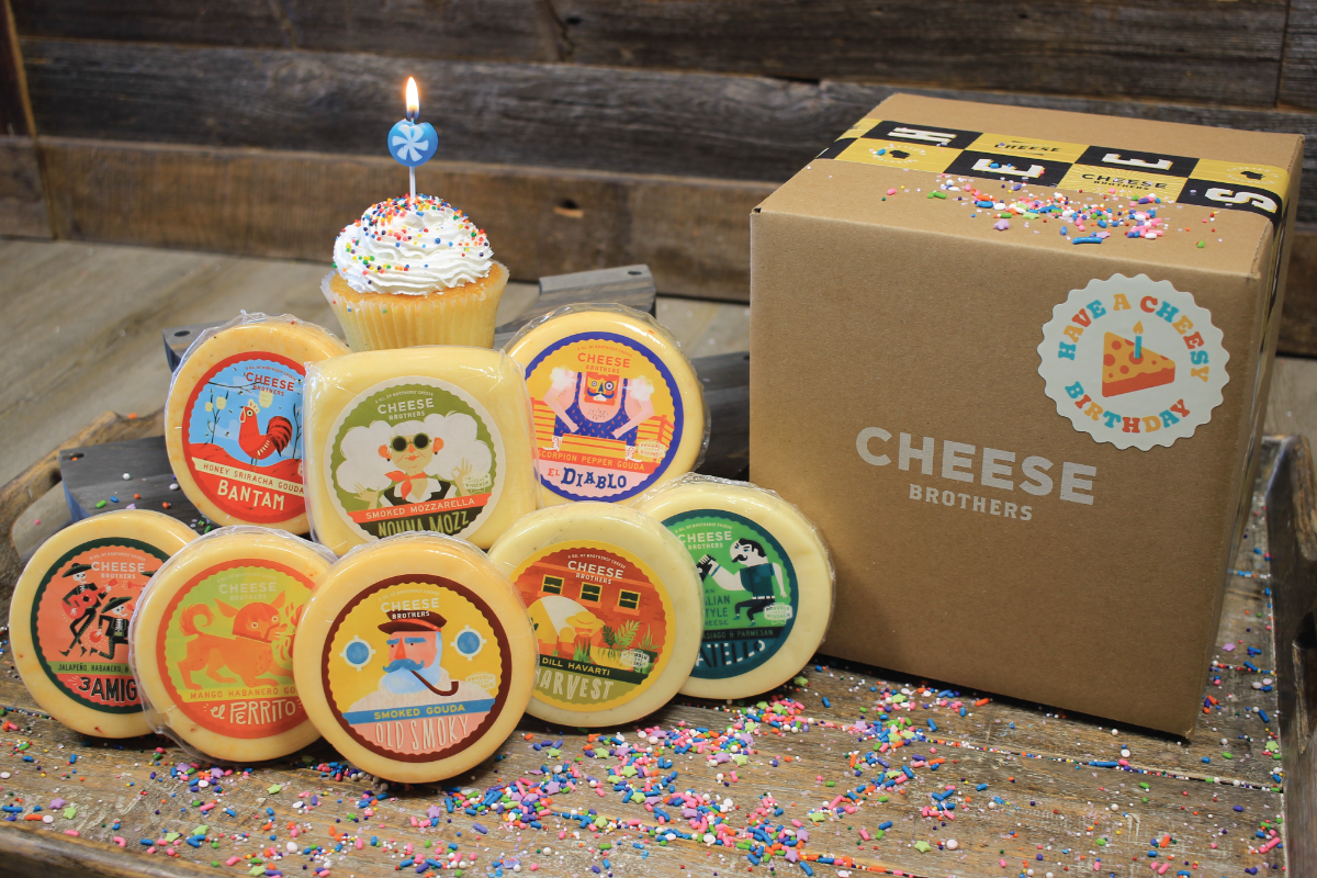 Cheesy Birthday Gift Basket