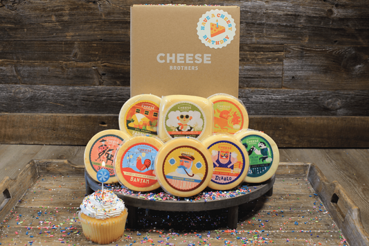 Cheesy Birthday Block Cheese Basket