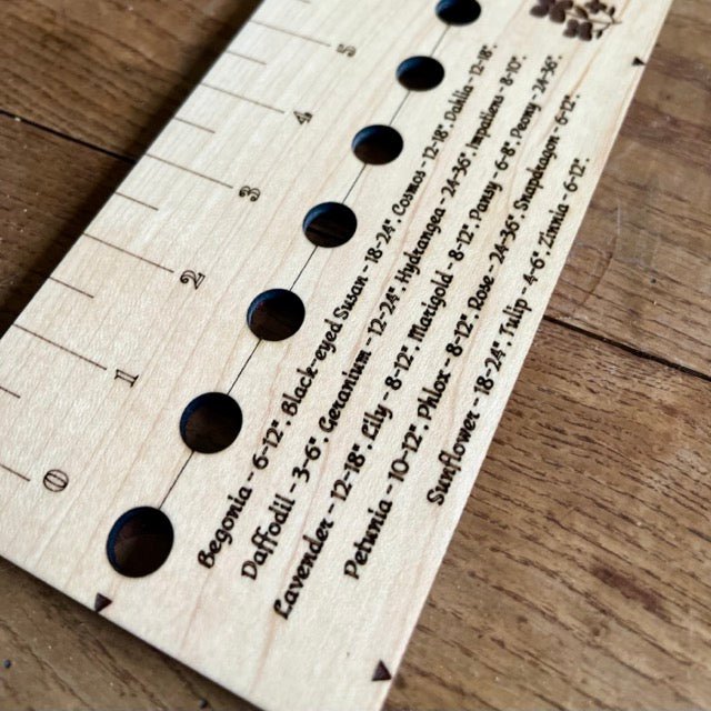 Regla para sembrar y sembrar madera dura estadounidense - Fabricada en EE. UU. con madera estadounidense