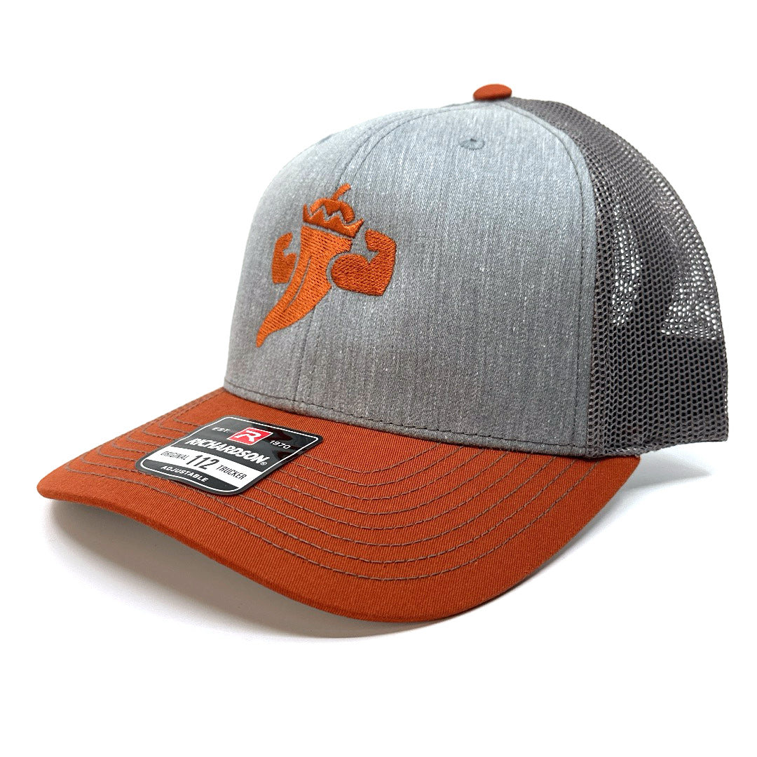 Powerful Pepper Hat: Grey & Bronze