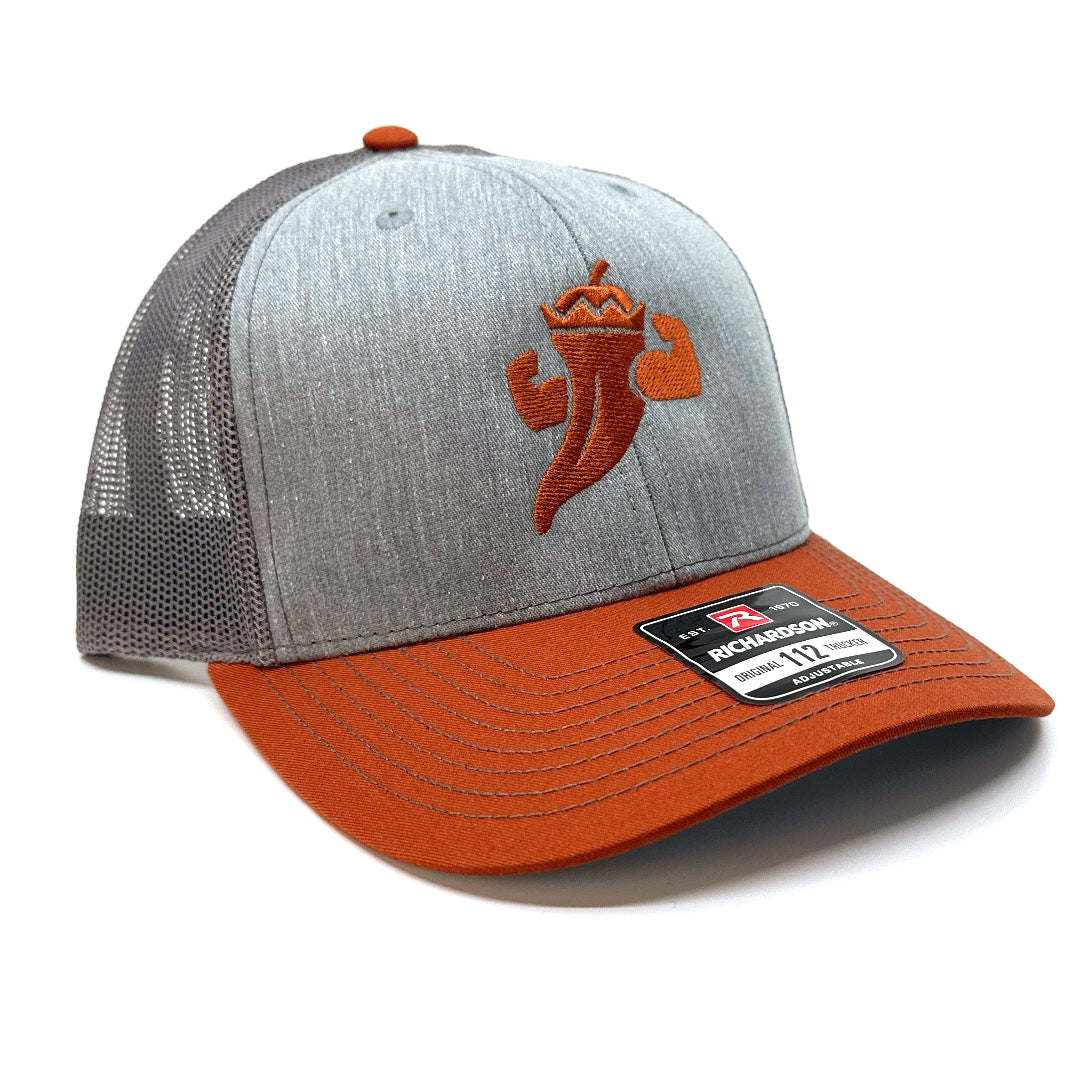 Powerful Pepper Hat: Grey & Bronze