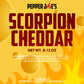 Pepper Joe's Trinidad Scorpion Cheddar Cheese - spicy cheese packaging label