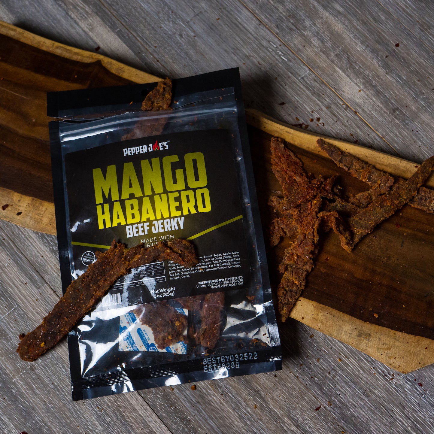 Pepper Joe's Beef Jerky Gift Pack - Carolina Reaper - Mango Habanero - Cayenne - Jalapeno