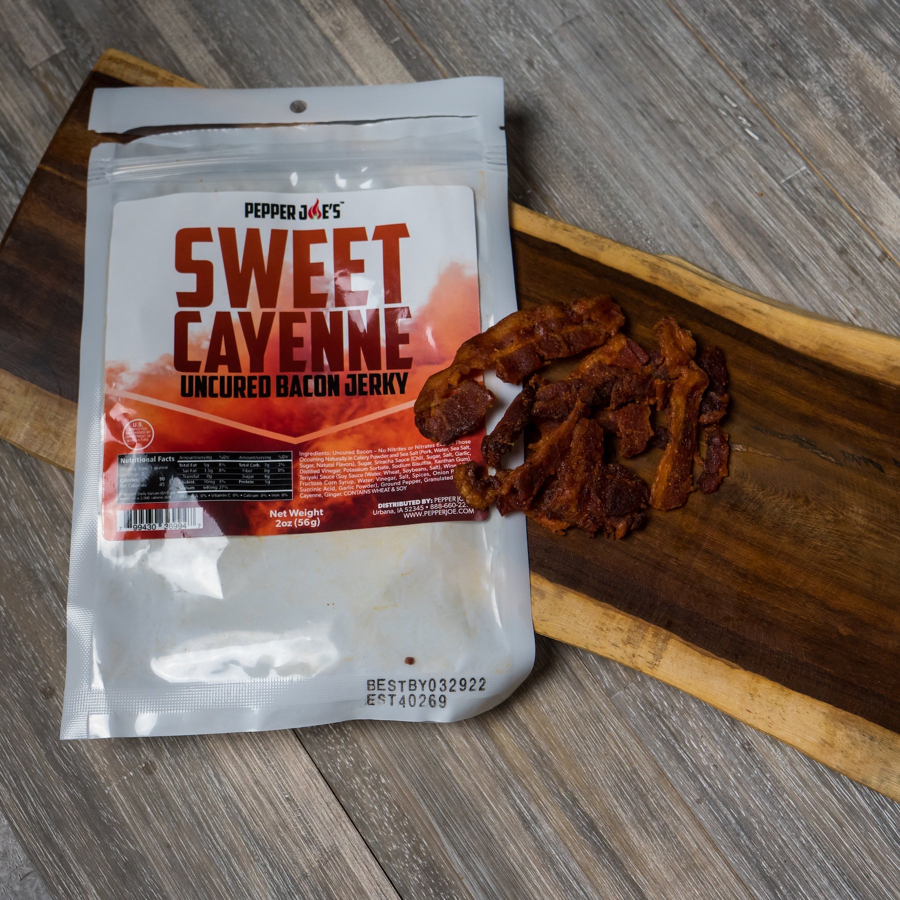 Sweet Cayenne Uncured Candied Bacon Jerky Sauce