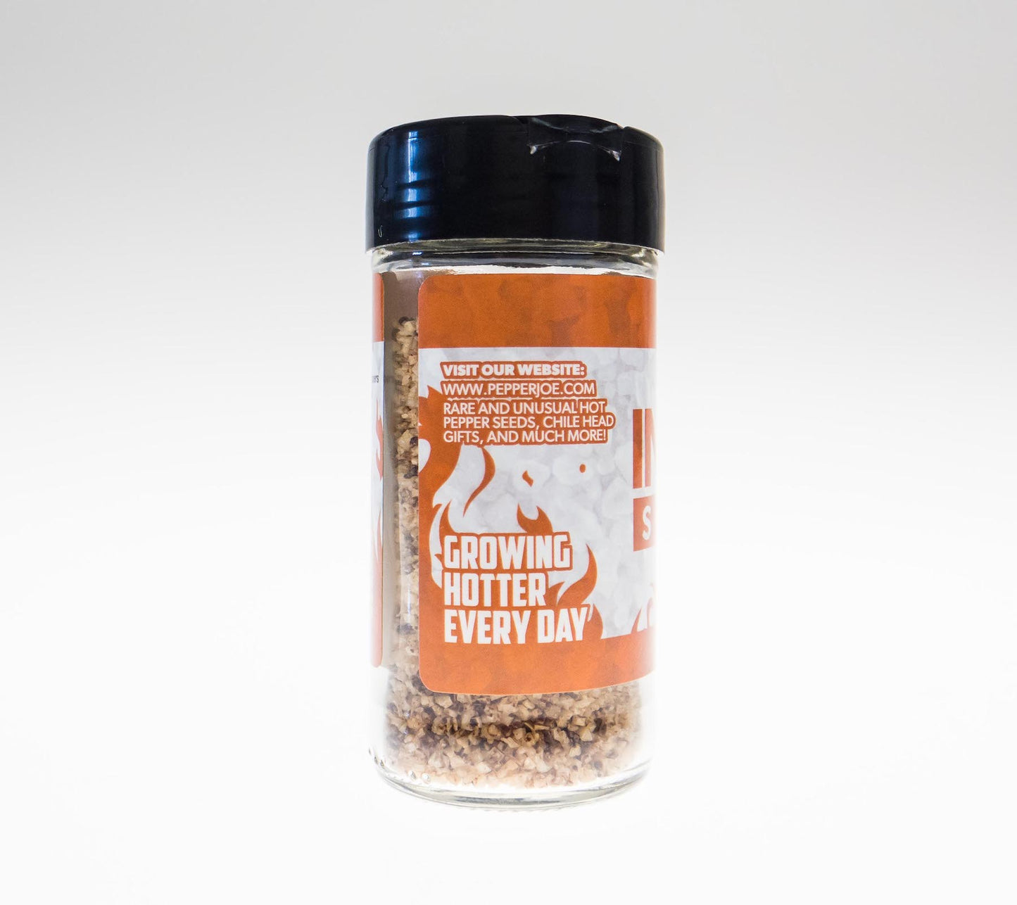 Pepper Joe's Habanero Spicy Sea Salt - gourmet salt on white background