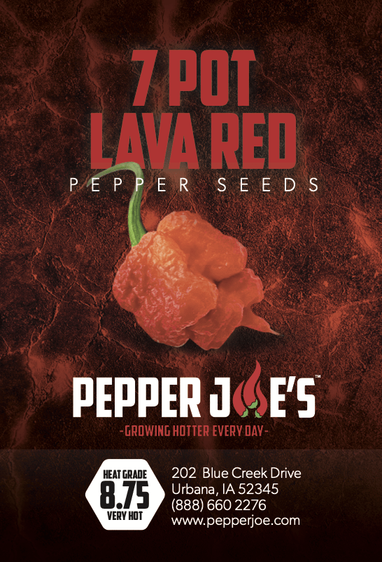 7 Pot Lava Red Pepper Seeds Superhot