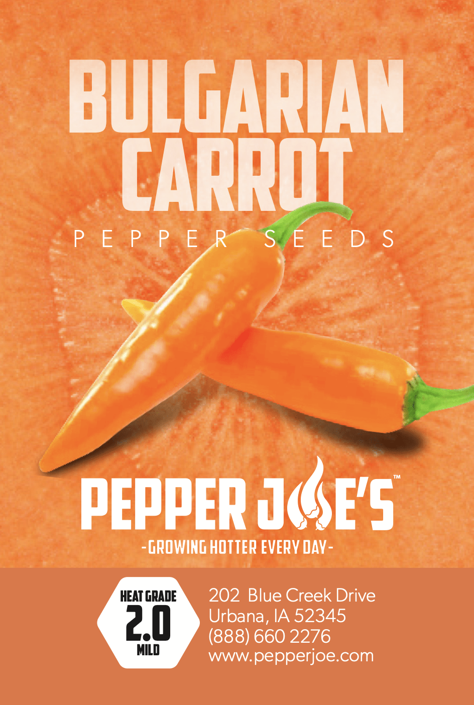 Bulgarian Carrot Pepper Seeds Novelty