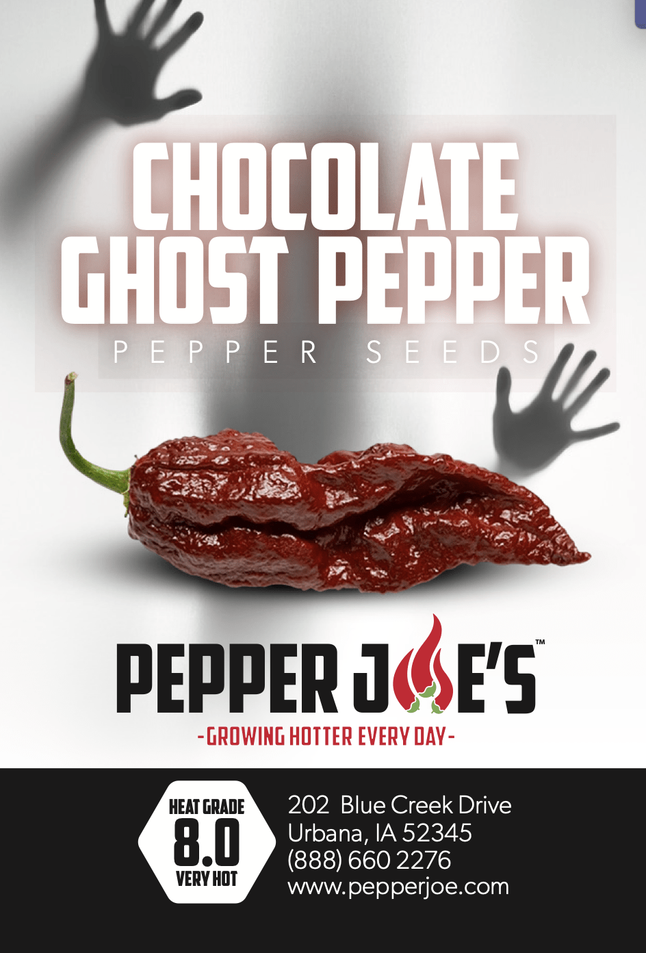 Pepper Joe's Chocolate Ghost seeds - seed label