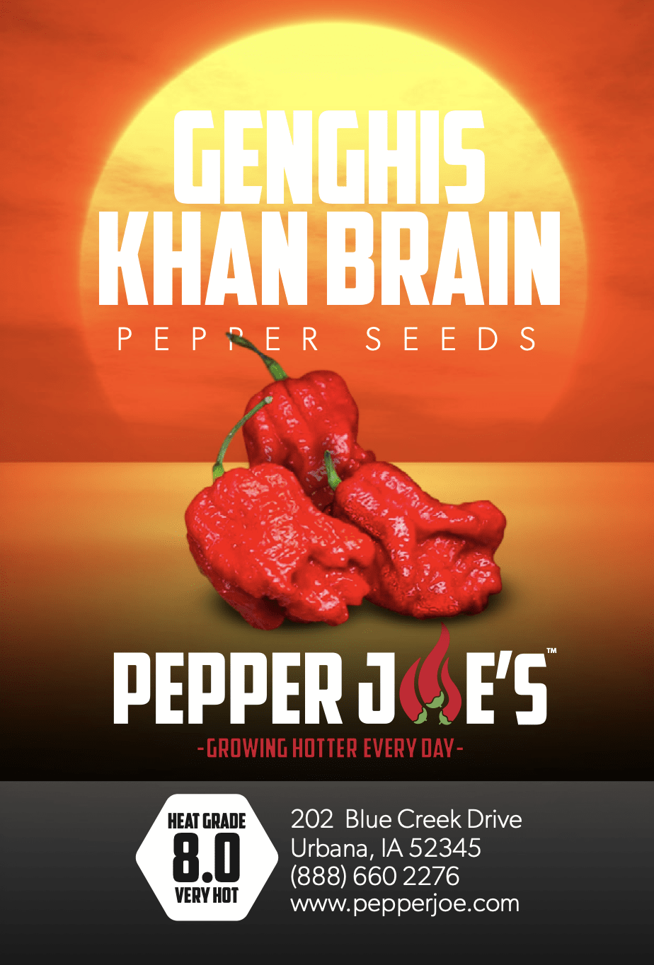 pepper joe's genghis khan brain pepper