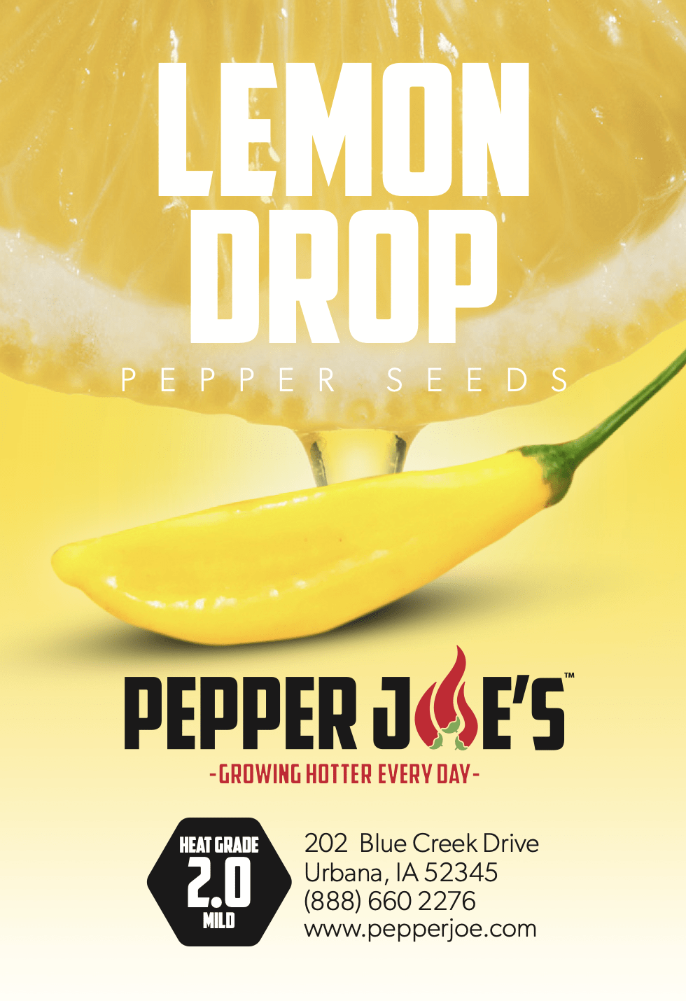 Pepper Joe's yellow lemon drop seeds