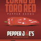 Corno Di Toro Red Pepper Seeds Sweet - seed label of red Corno di Toro peppers