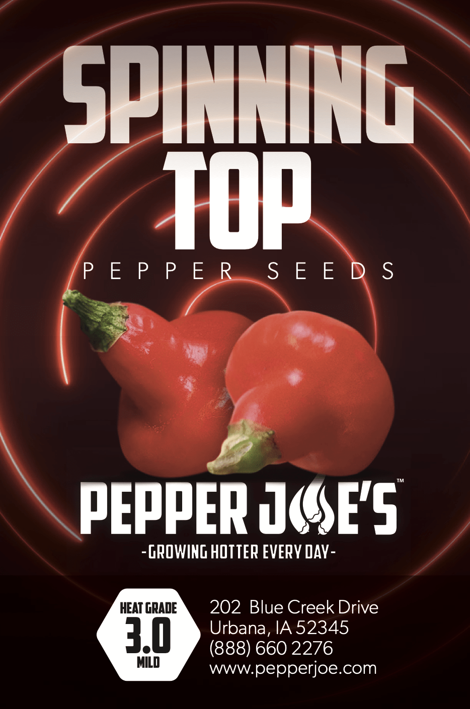 Spinning Top Pepper Seeds Novelty