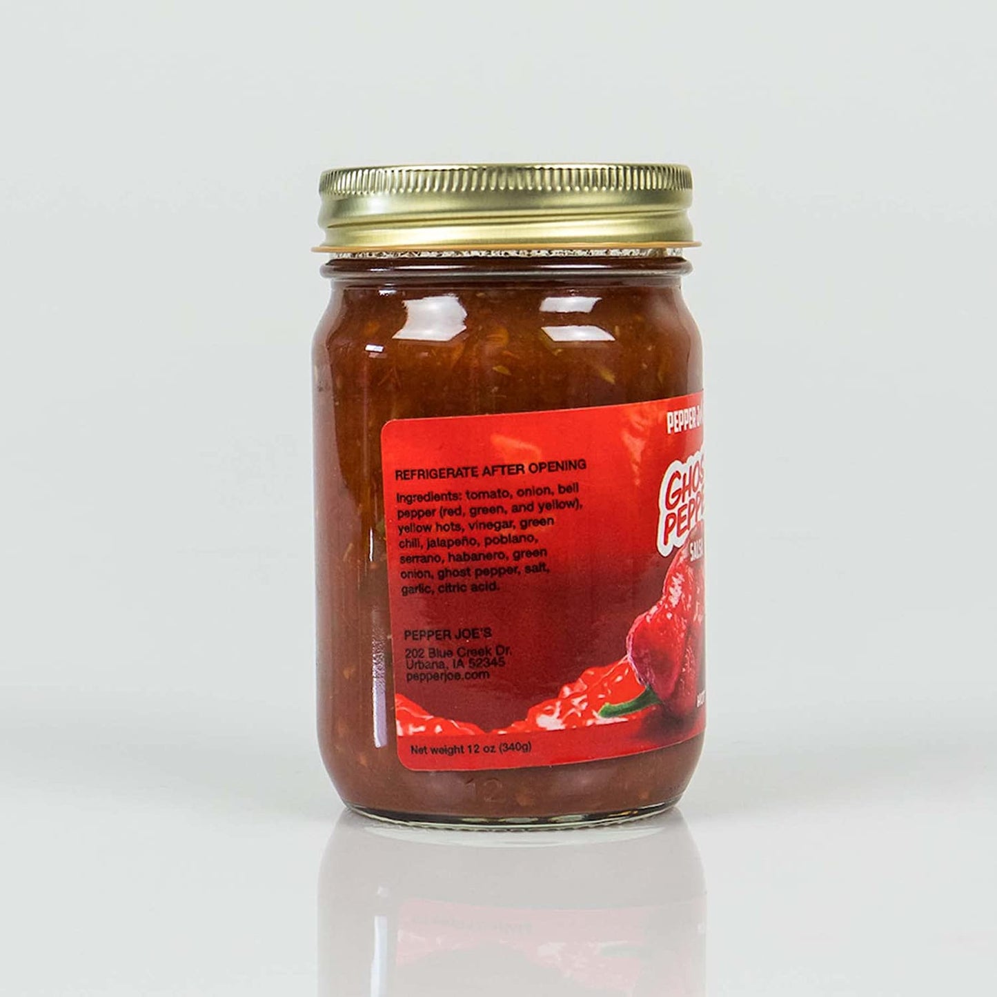 Pepper Joe's Ghost Salsa - Ghosts, Jalapenos, Poblanos, Serranos, and Habaneros