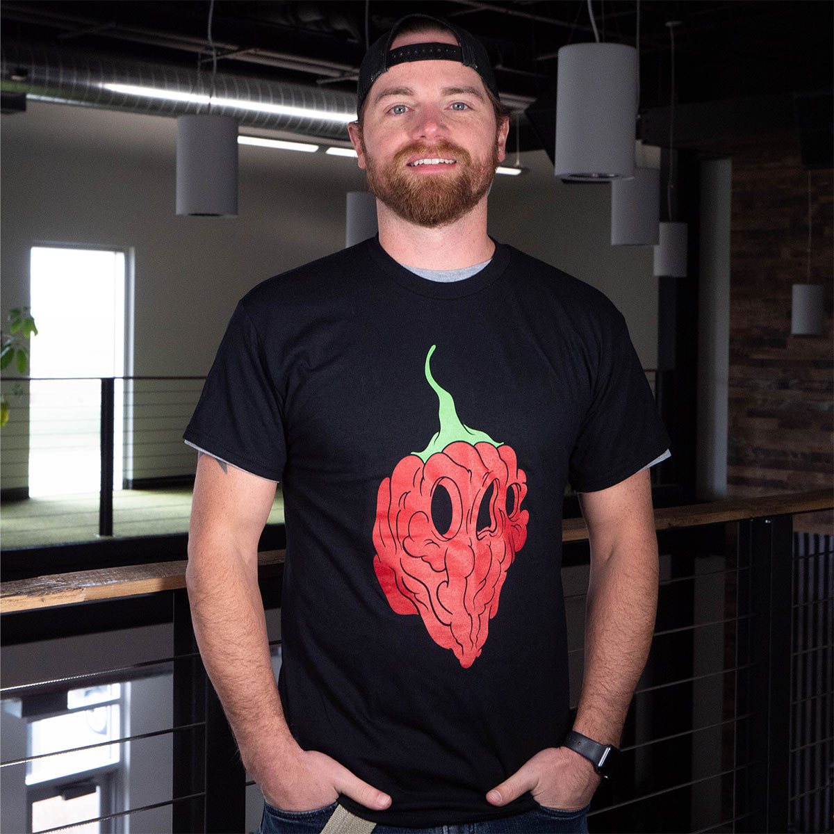 Pepper Joe's Ghoulish Ghost Pepper short sleeved shirt