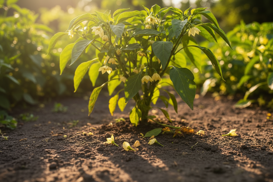 Pepper Plant with flowers falling off before becoming a fruit.