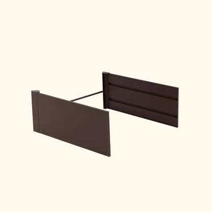 32″ Extra Tall Modern Garden Bed Extension Kit  41″ Long in Umber Brown on a white background.