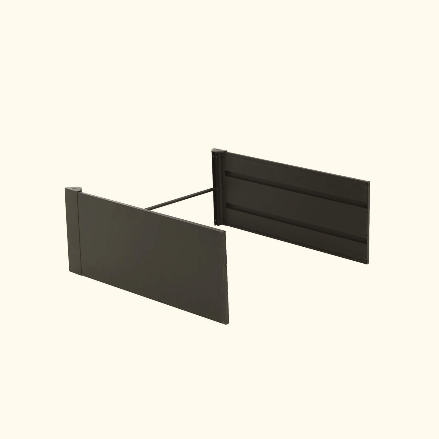 17″ Extra Tall Modern Garden Bed Extension Kit  41″ Long in Urban Charcoal on a white background.