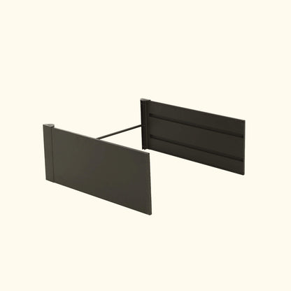 17″ Extra Tall Modern Garden Bed Extension Kit  41″ Long in Urban Charcoal on a white background.