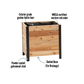 Premium Cedar Raised Planter Box – 18" x 48" x 24"