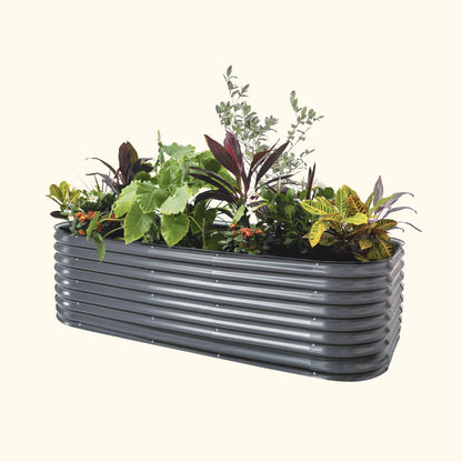 26″ Tall 10-in-1 Jumbo Modular Metal Raised Garden Bed Kit