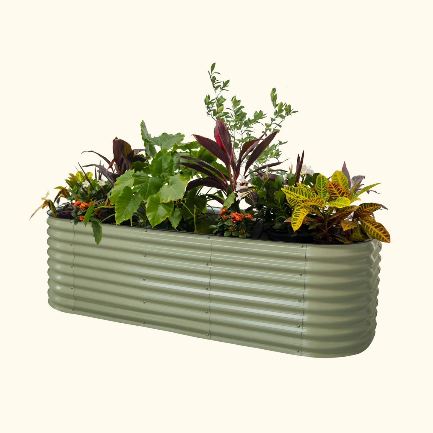 26″ Tall 10-in-1 Jumbo Modular Metal Raised Garden Bed Kit