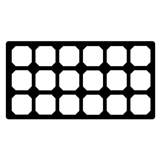 Black 3.3" tray insert to hold seed starting pots on white background