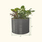 32″ Extra Tall 42″ Wide Round Metal Raised Garden Bed Kit with dimensions shown of 42 inches wide by 32 inches tall.