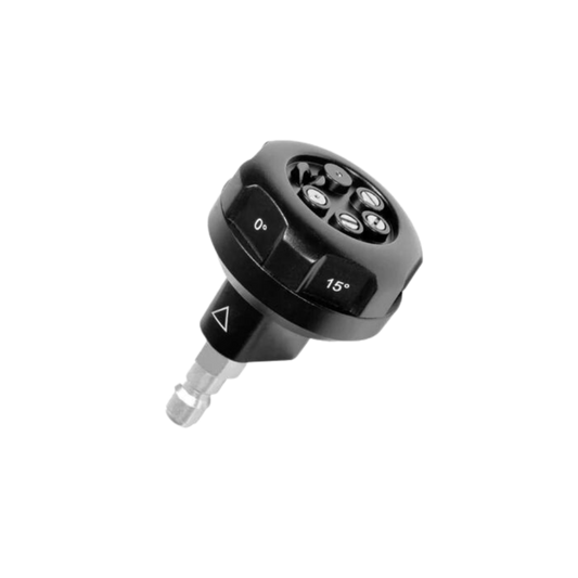6 in 1 Adjustable Pressure Washer  Spray Nozzle with a quarter inch quick connect on a white background