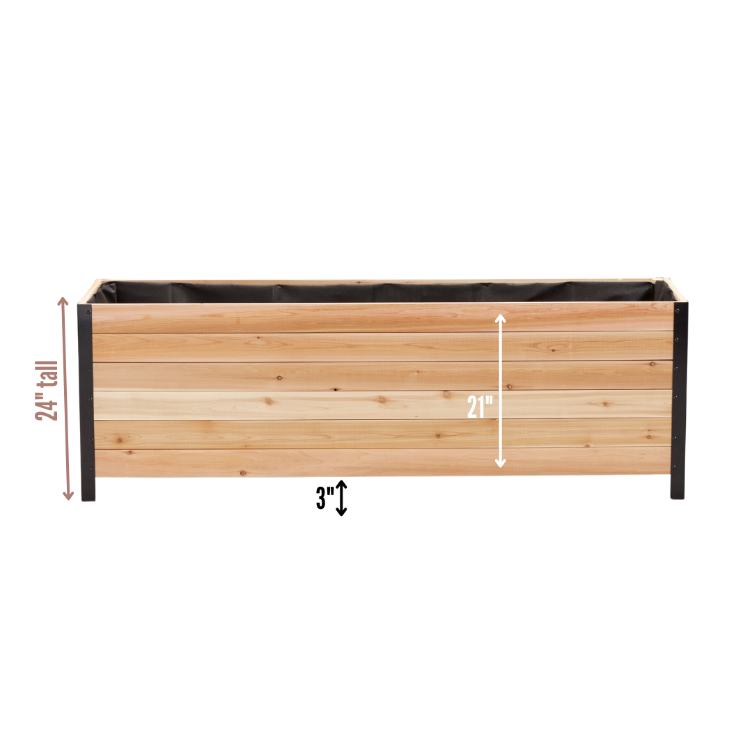 18" x 72" Planter Box - 24" TALL
