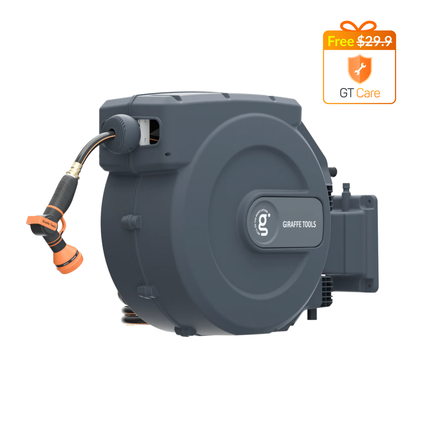 Retractable Garden Hose Reel with Auto-Rewind, 5/8 in x 115 ft