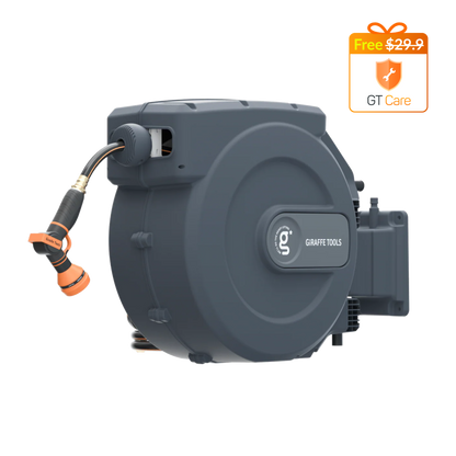 Retractable Garden Hose Reel with Auto-Rewind, 5/8 in x 115 ft