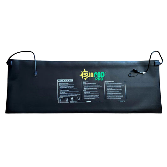 commercial heat mat for indoor growing, back side, on white back ground. 