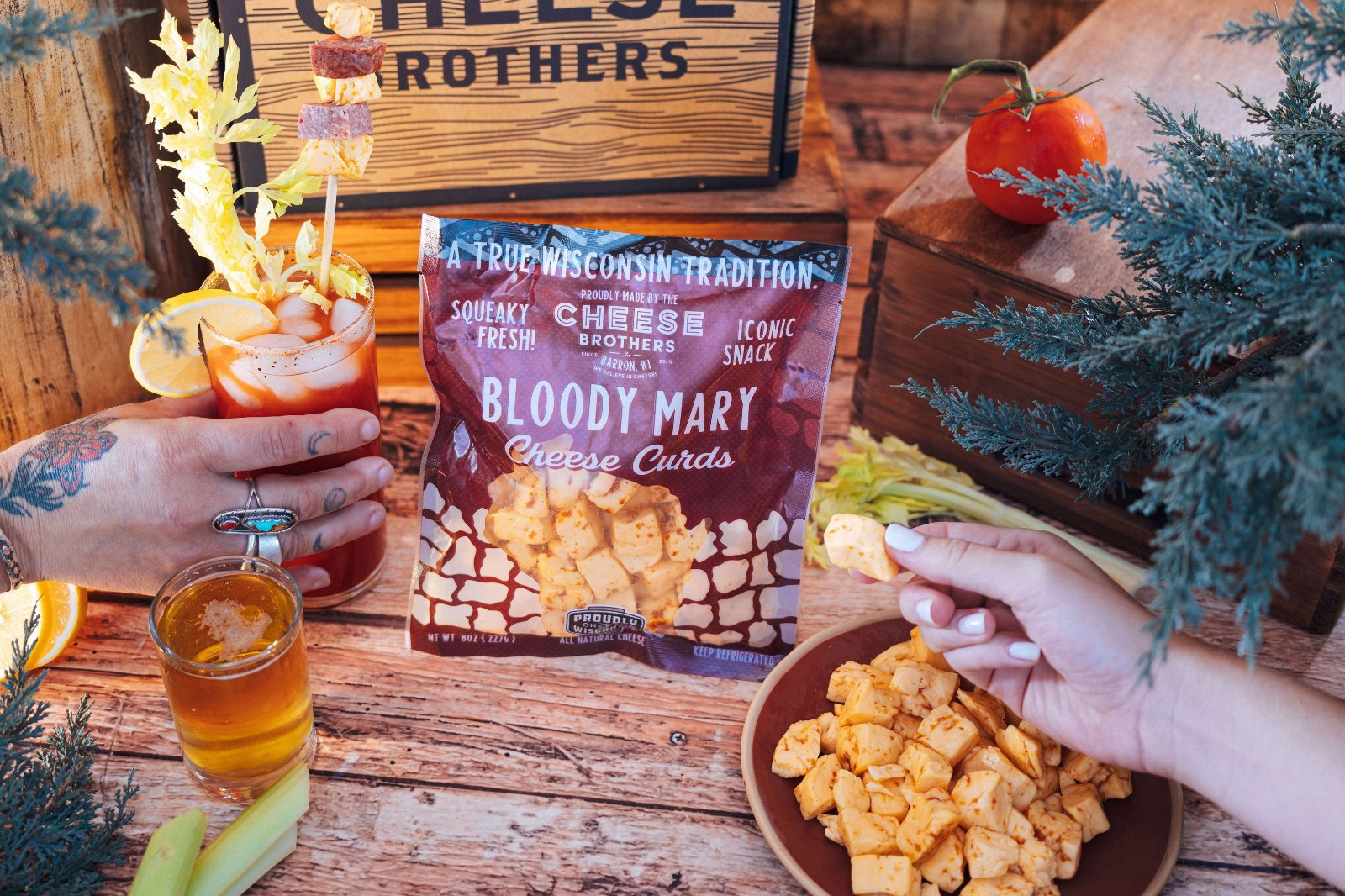 Bloody Mary Cheese Curds