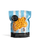 Bag of City Pop BBQ popcorn with blue and white striped design on a white background