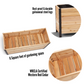 Cedar Planters 18x48 inch planter box feature callouts: rust-proof galvanneal steel legs, 7.5 square feet of gardening space, and WRCLA certified Western Red Cedar