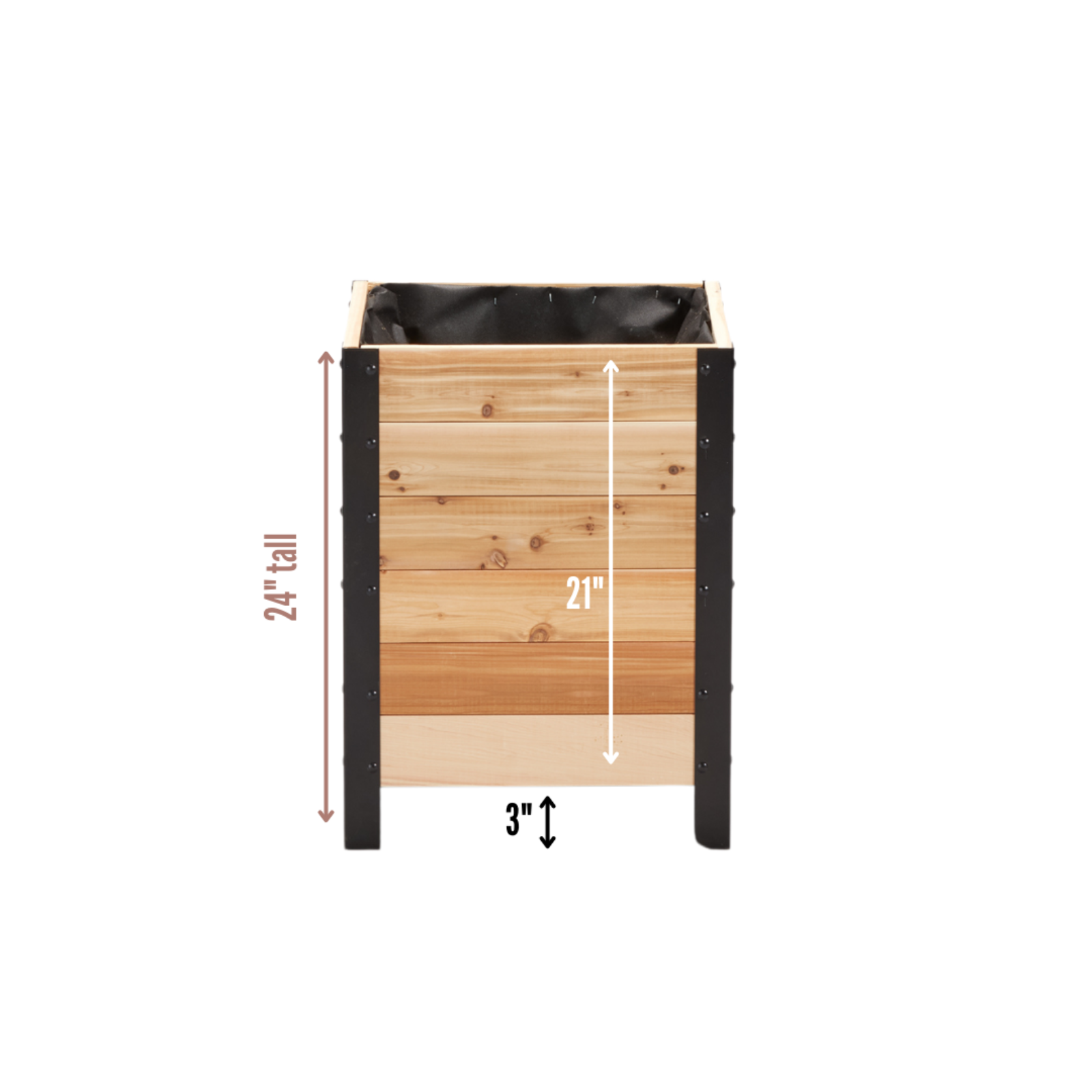 18 litre plant pot dimensions 18" x 18" Planter Box 24" TALL SHIPS IN FEBRUARY