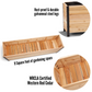 Cedar Planters 18x72 inch planter box feature callouts: rust-proof galvanneal steel legs, 9 square feet of gardening space, and WRCLA certified Western Red Cedar