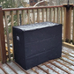 Cedar Planters winter cover on planter box with light snow dusting on outdoor deck