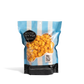 Bag of City Pop Cheesy Ranch popcorn with blue and white striped design on a white background