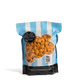 Bag of City Pop Chili Lime popcorn with blue and white striped design on a white background