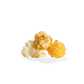 Three pieces of Classic Mix popcorn on a white background