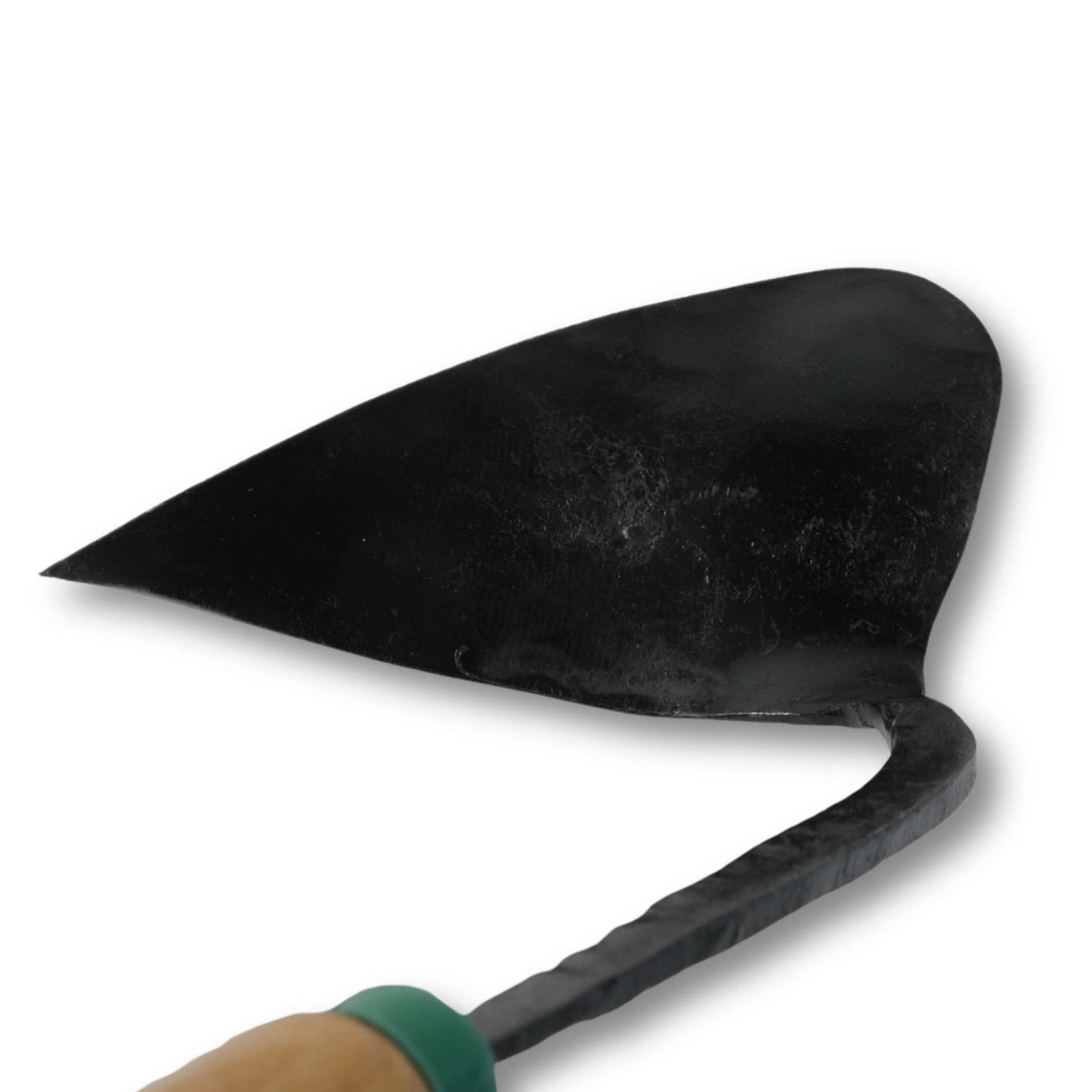 Close up of EZ-Digger Korean triangle blade tool on white background