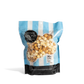 Bag of City Pop  popcorn with blue and white striped design on a white background