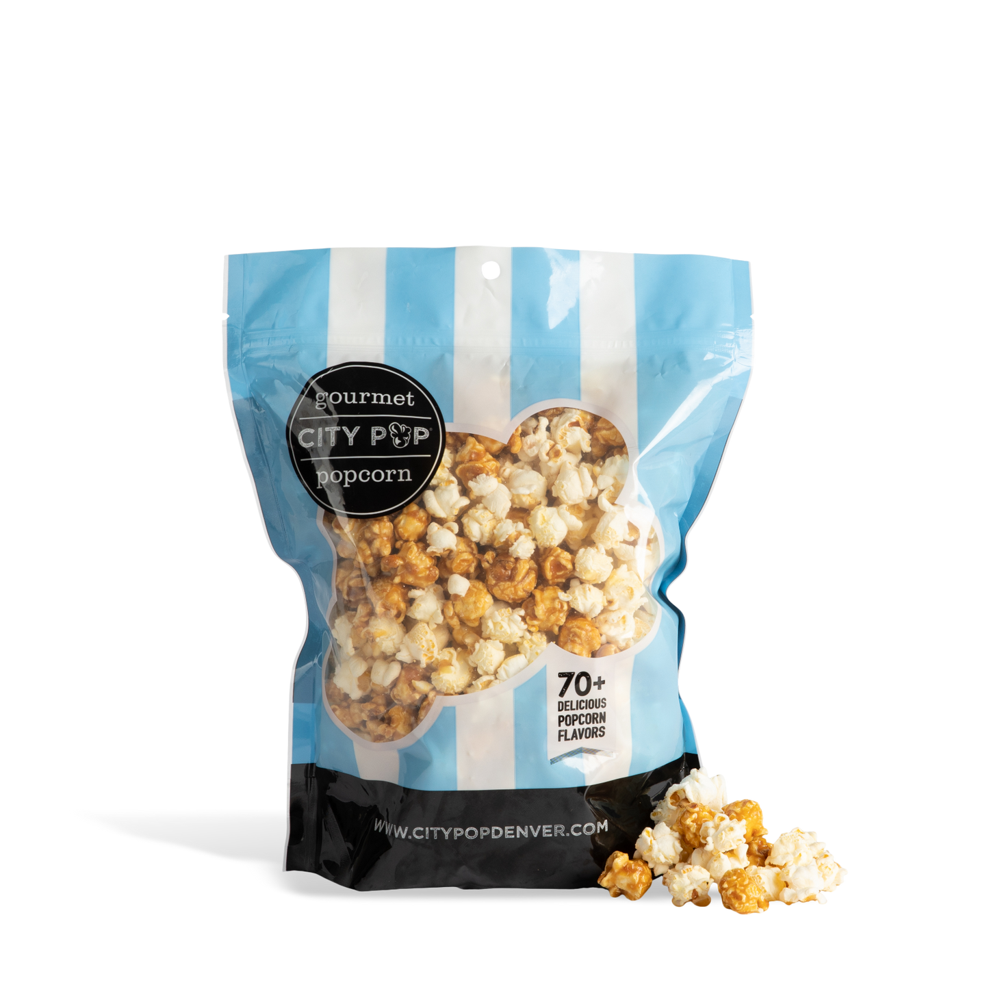 Bag of City Pop Denver Mix popcorn with visible branding on a white background