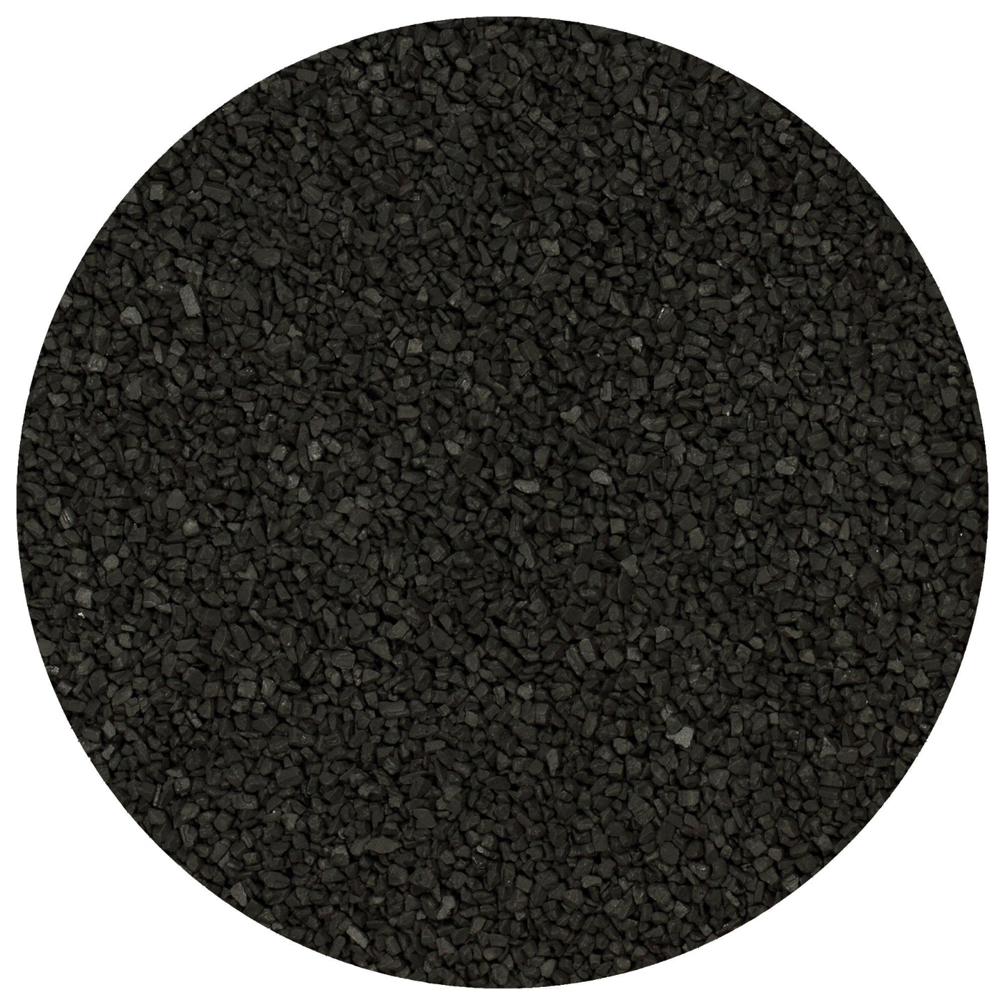 Close-up of Hawaiian Black Lava Salt on a white background