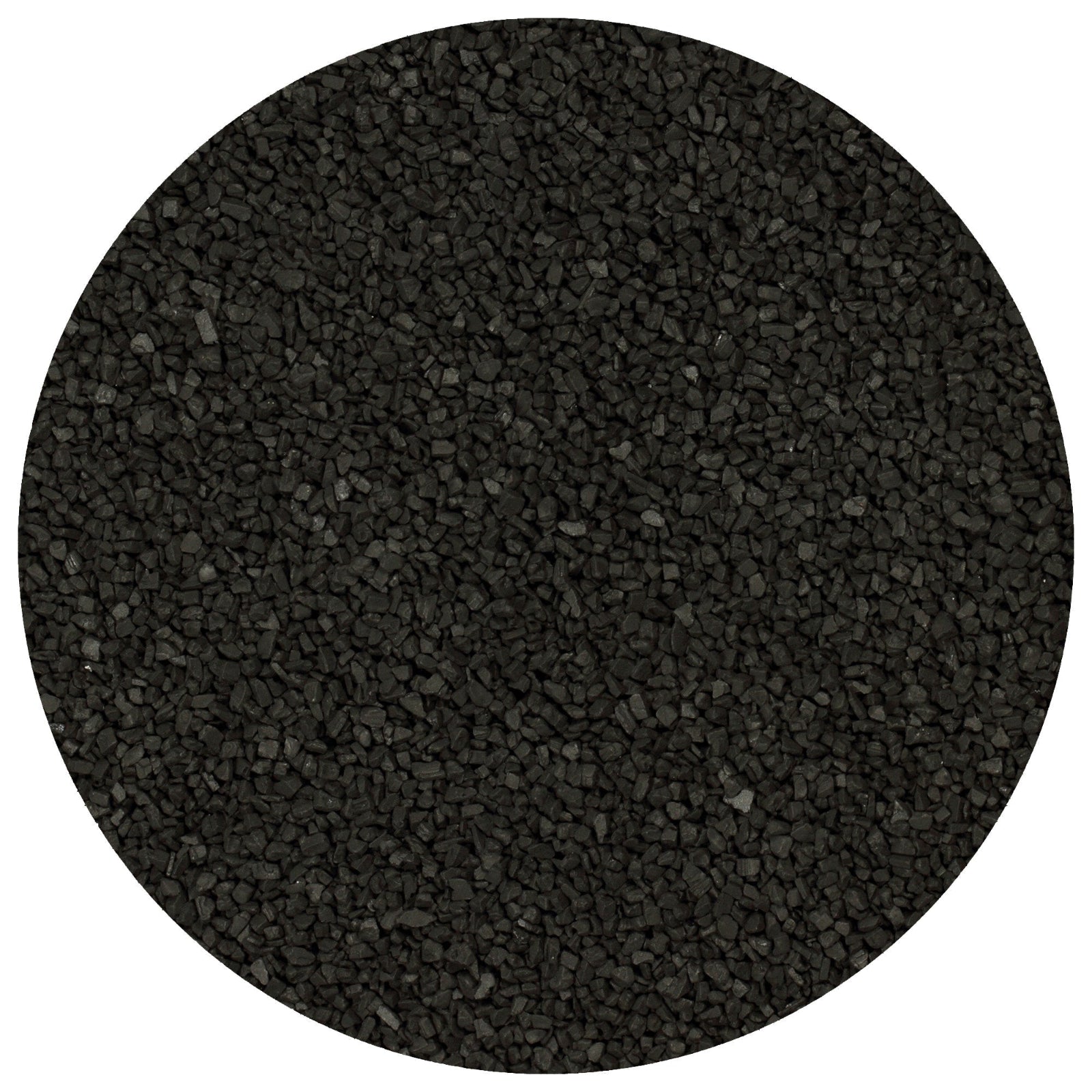 Close-up of Hawaiian Black Lava Salt on a white background